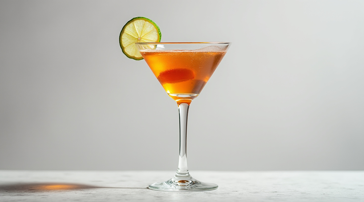 A sophisticated and rich B & T cocktail with a hint of lime zest.