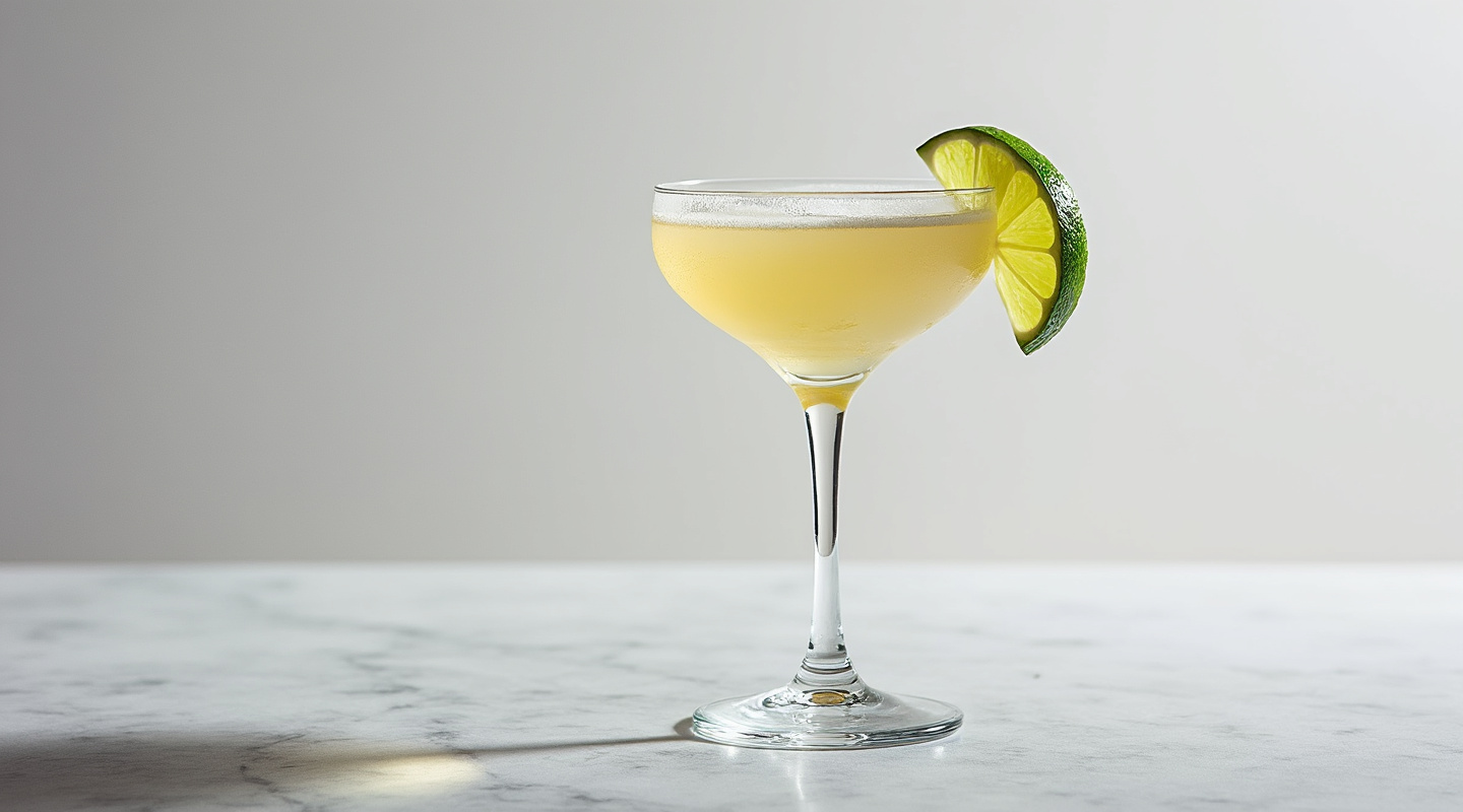 A Dry Daiquiri cocktail served in a chilled Coupe glass.