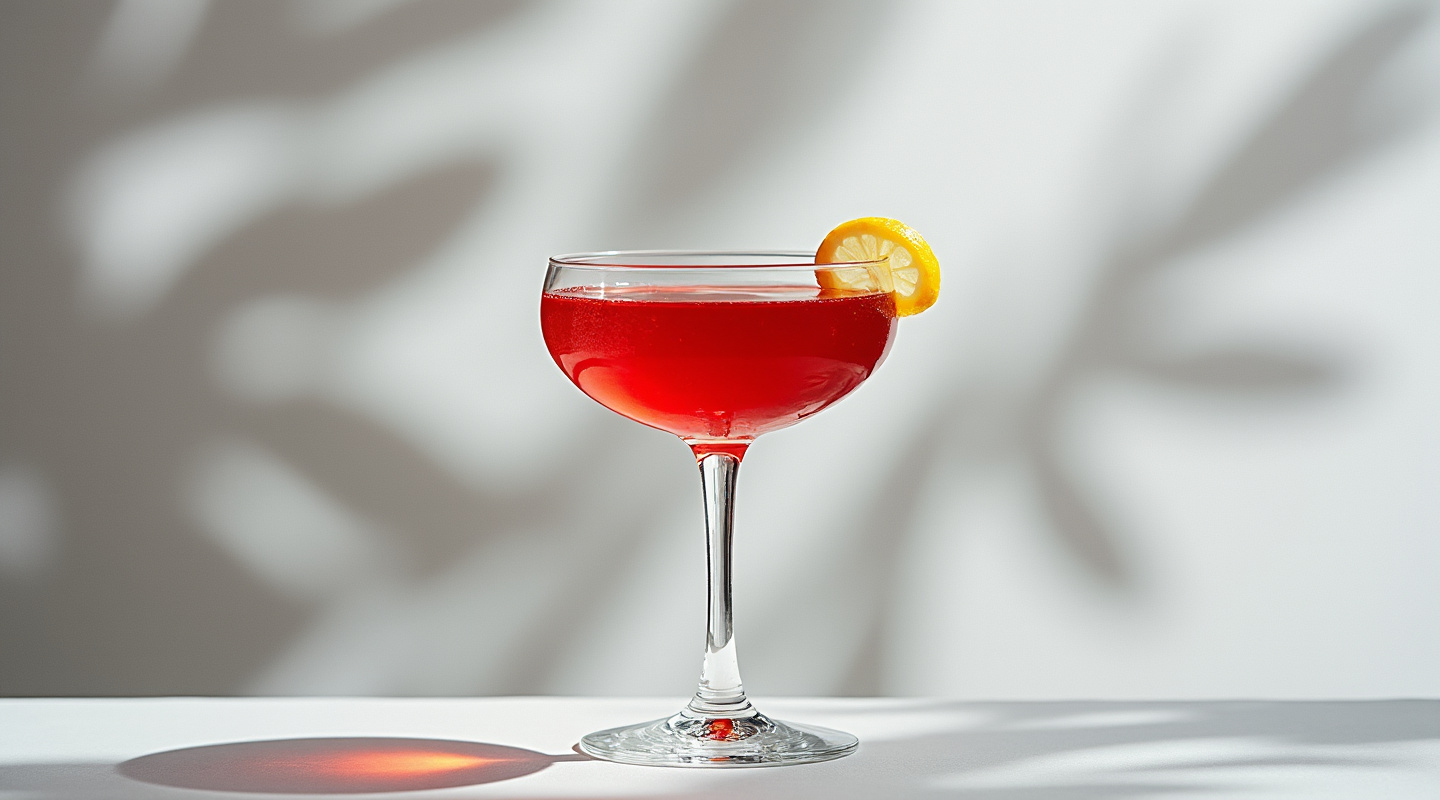 Dubonnet Cocktail served in a coupe glass