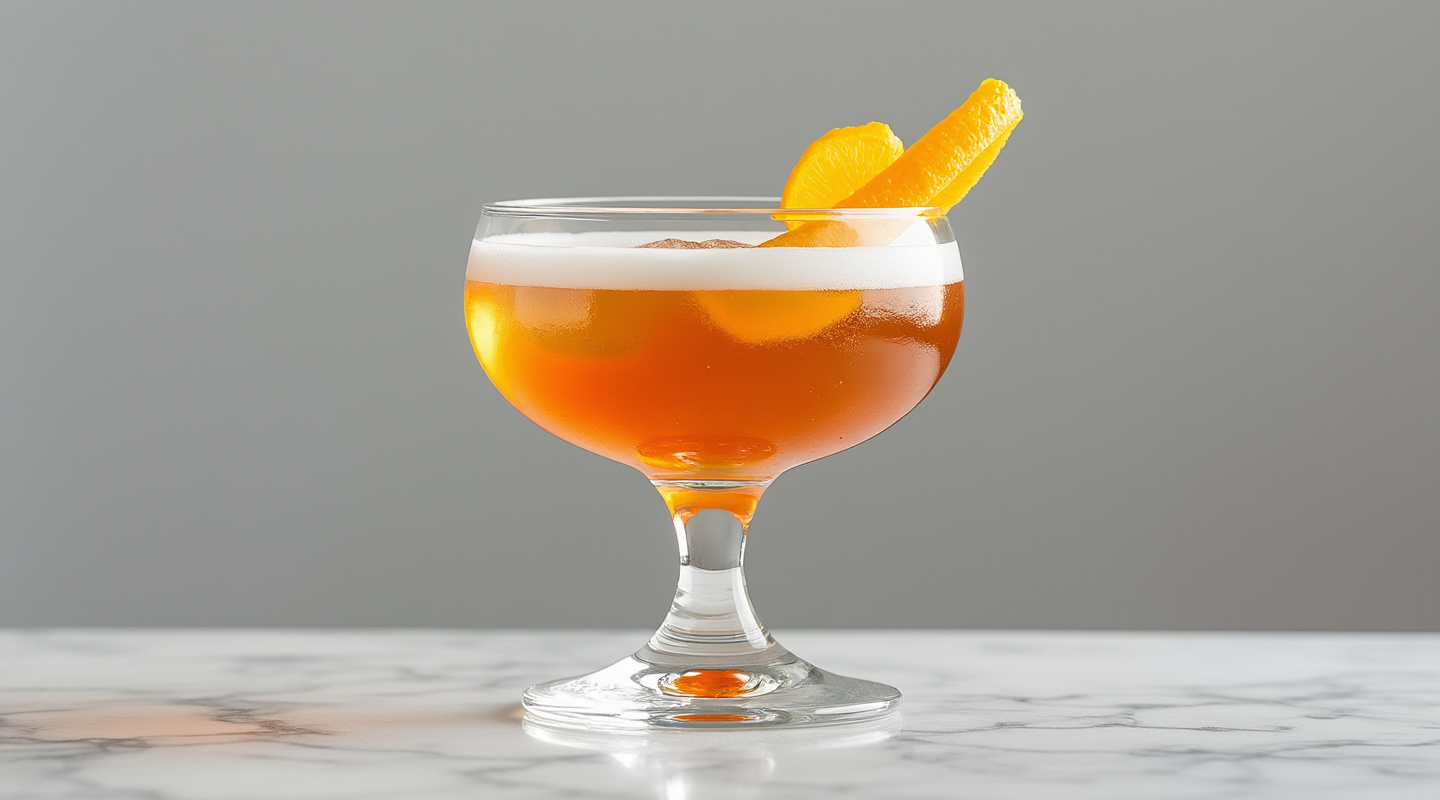 The Leavenworth cocktail in a chilled martini glass