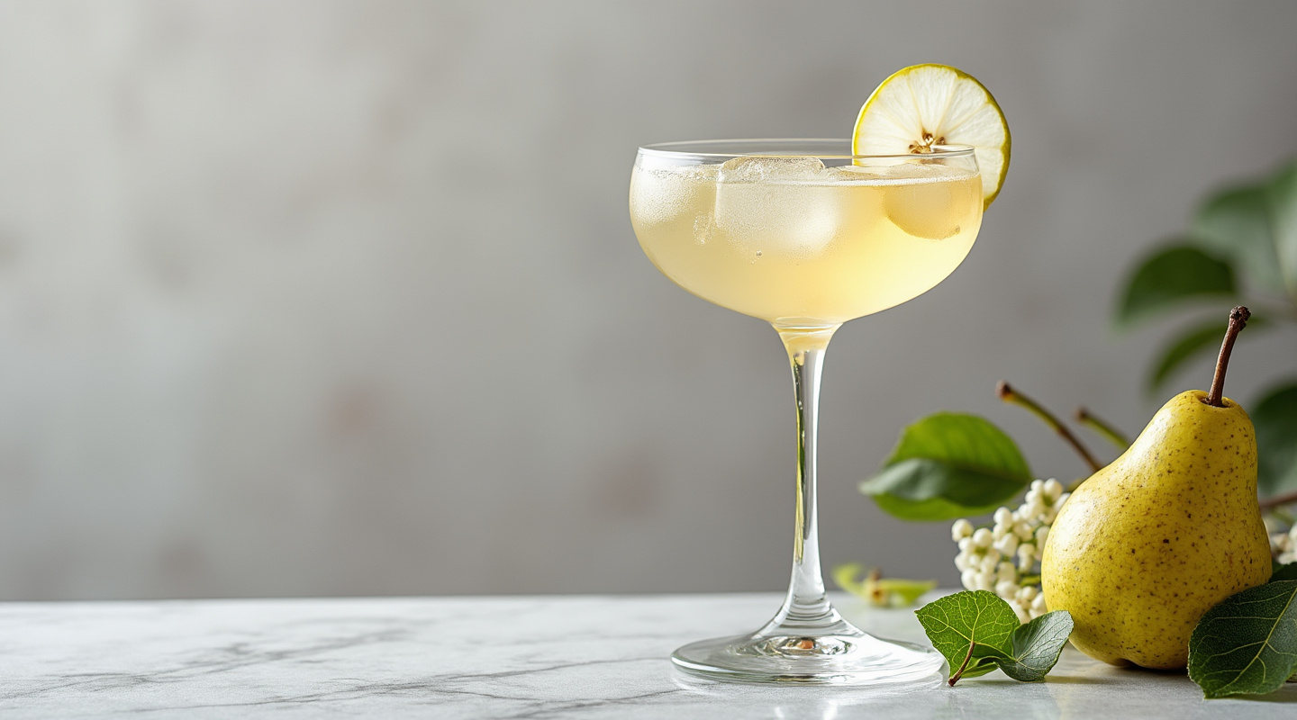 Pear Tree Cocktail in a Coupe Glass