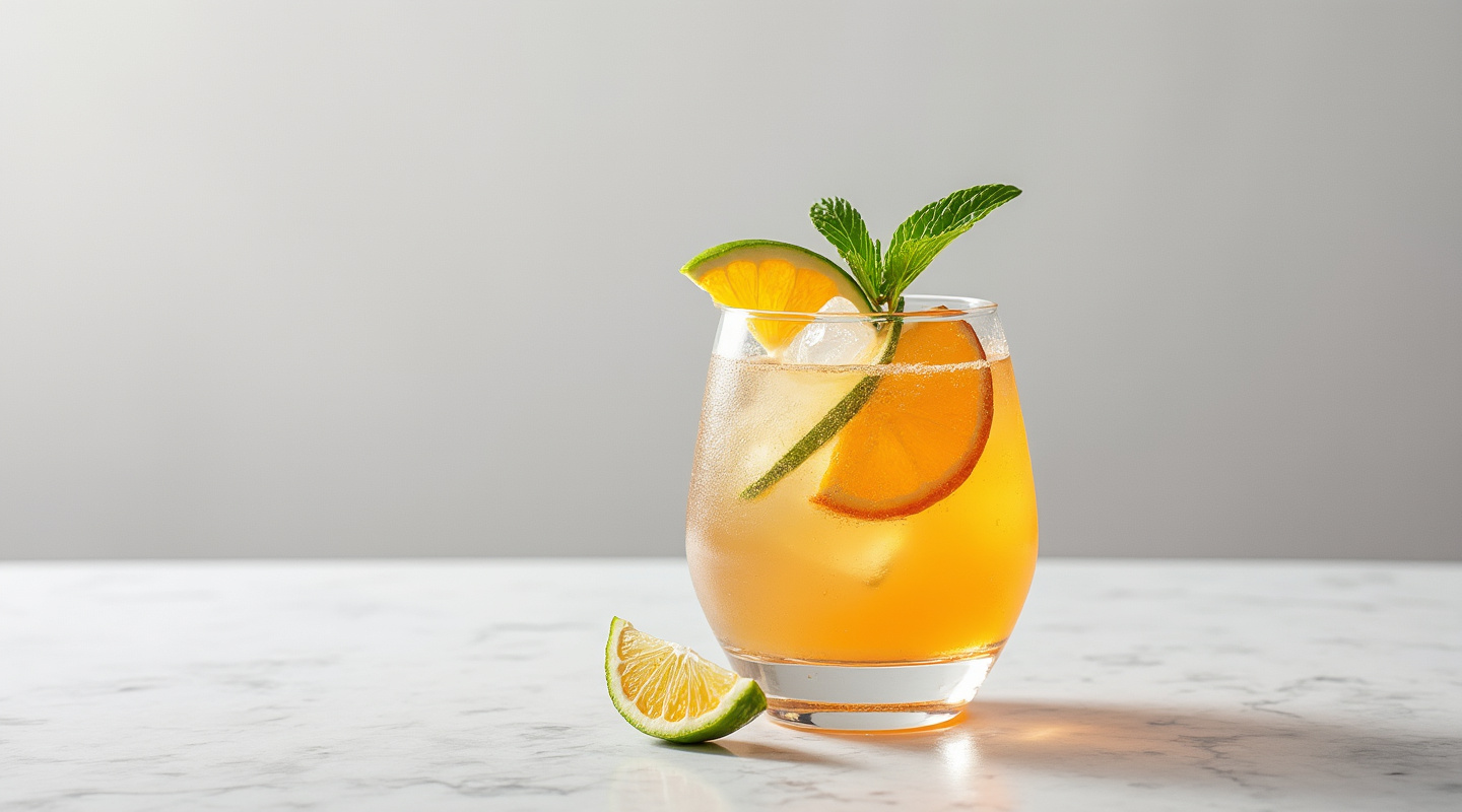 Tonga cocktail in a Hurricane glass