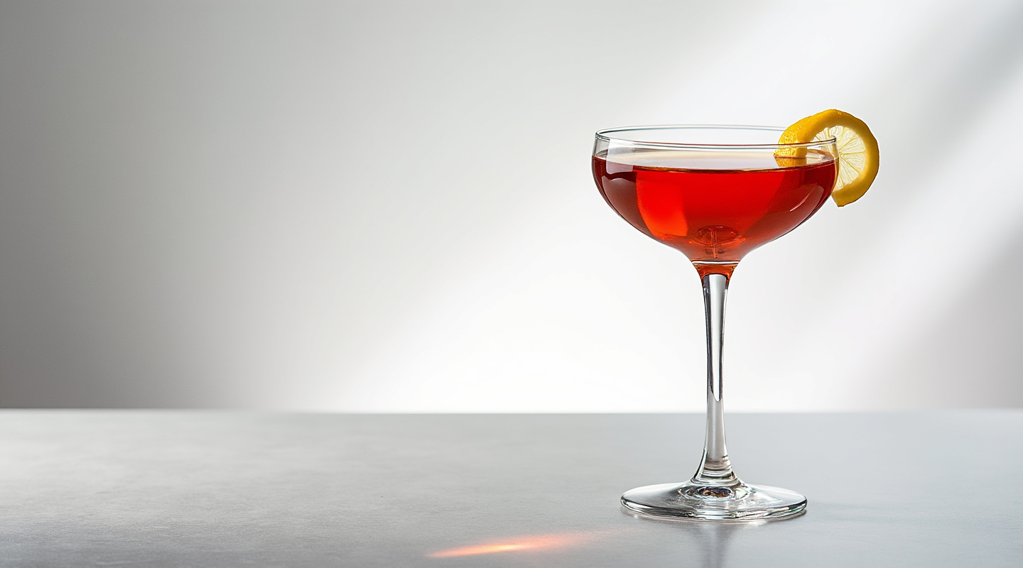 Valentino cocktail in a coupe glass