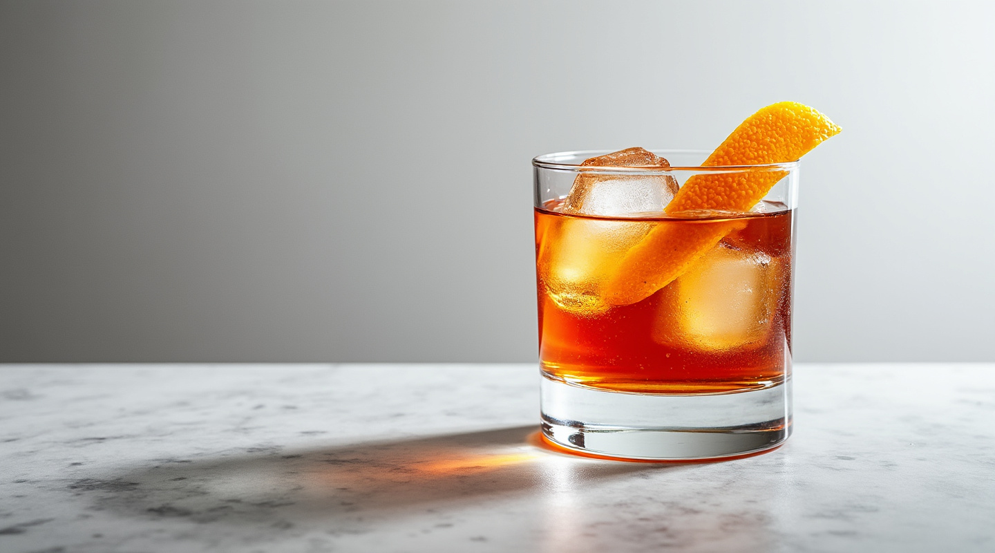 Shadow Boxer cocktail in an Old-Fashioned glass