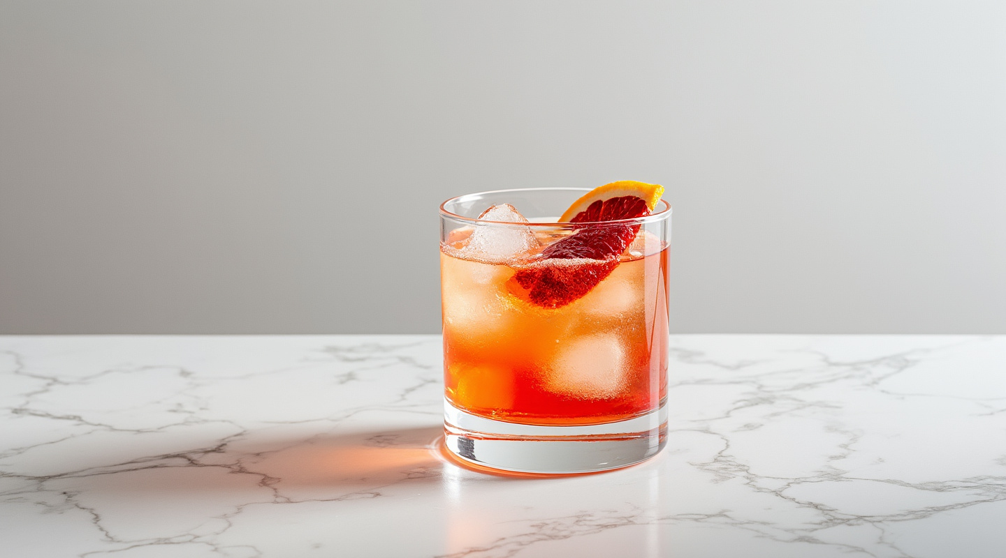 Sanguinello Cocktail in an Old-fashioned glass