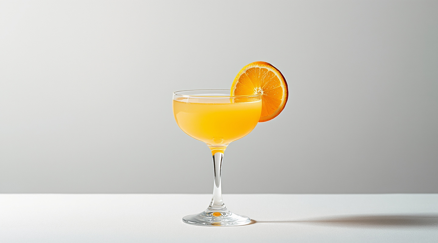 To Be Oranged Cocktail in a Coupe Glass