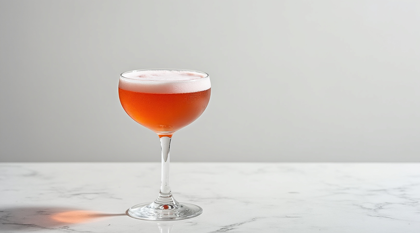 Velvet Seine Cocktail in a Coupe glass