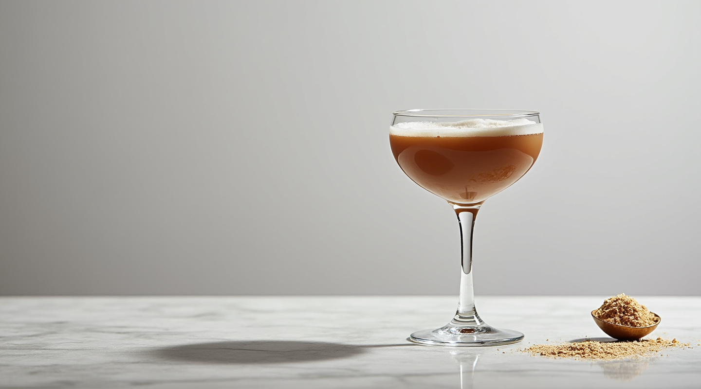 Tequila Alexander cocktail in a coupe glass