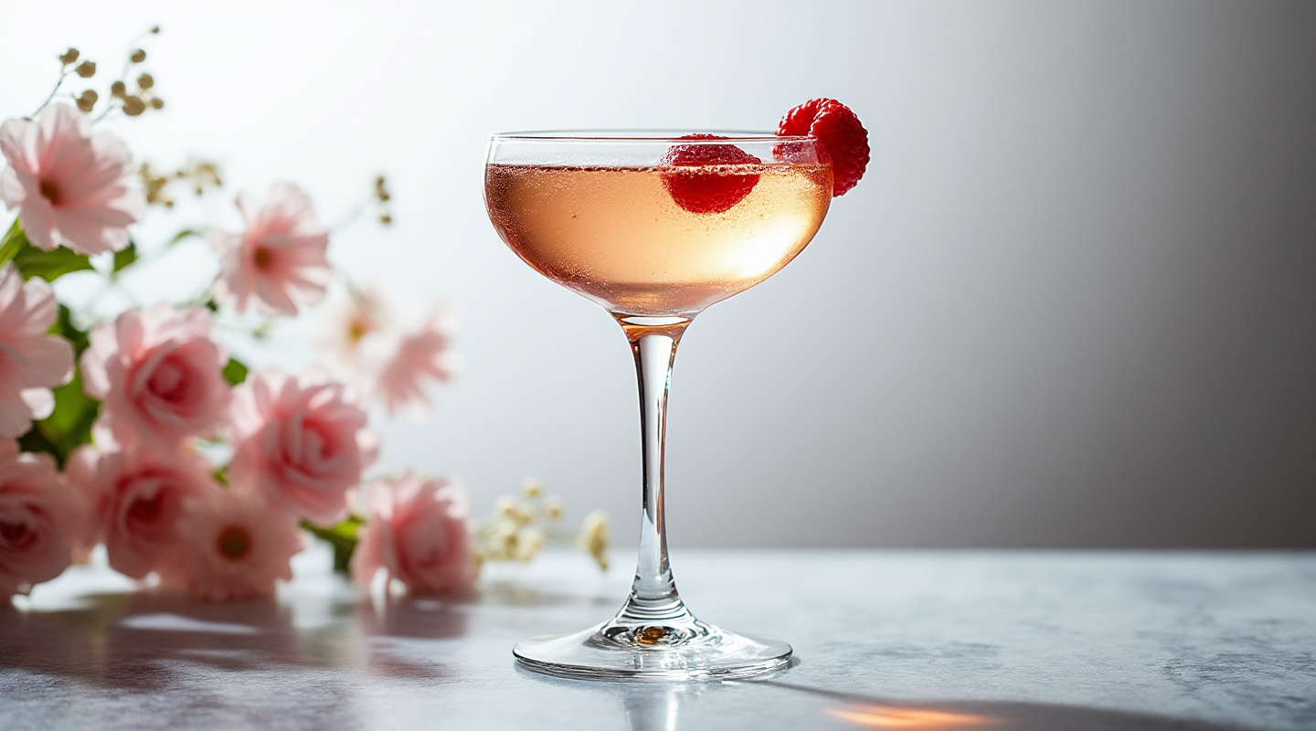 Carol Channing cocktail in a flute glass