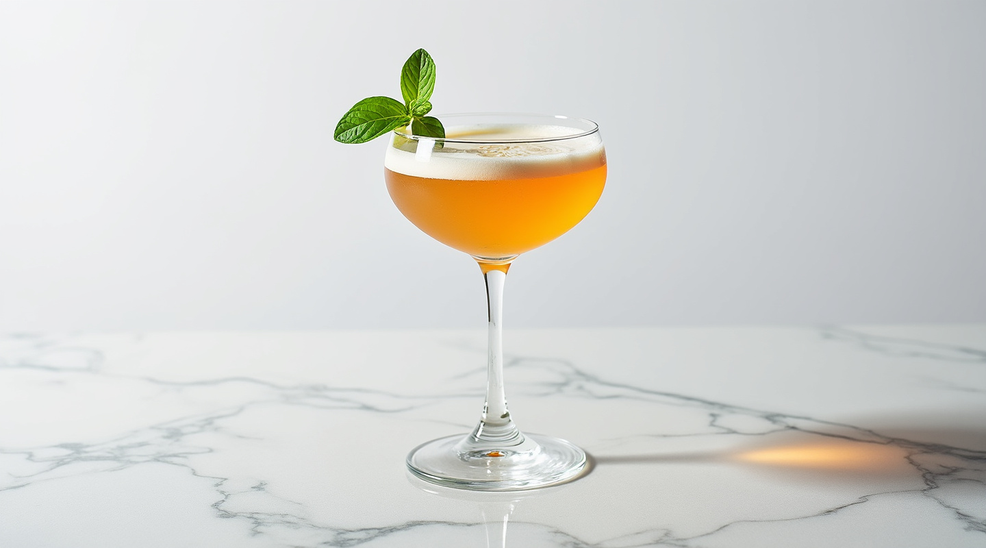 The Alchemist cocktail in a coupe glass