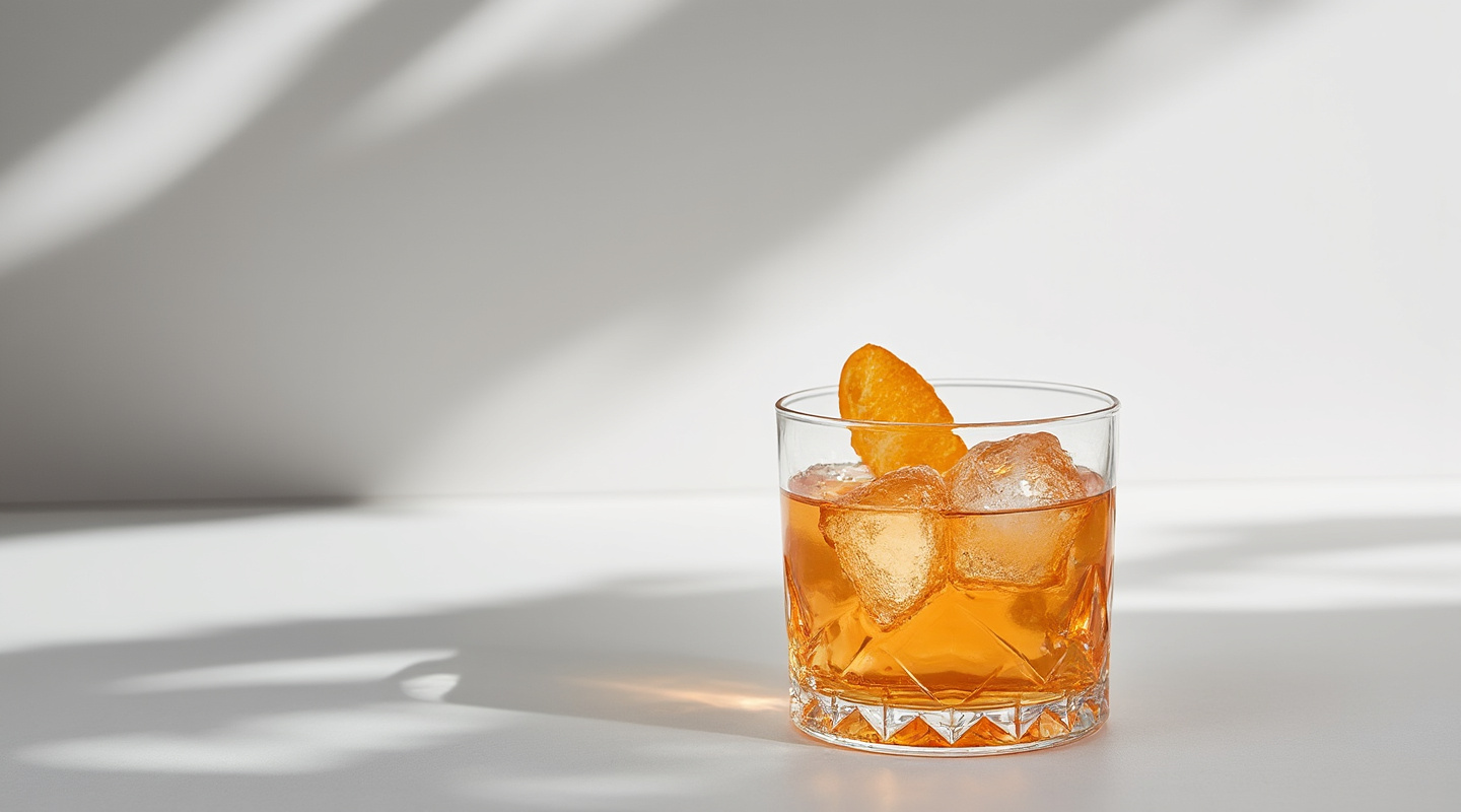 Vanadis cocktail with orange zest garnish