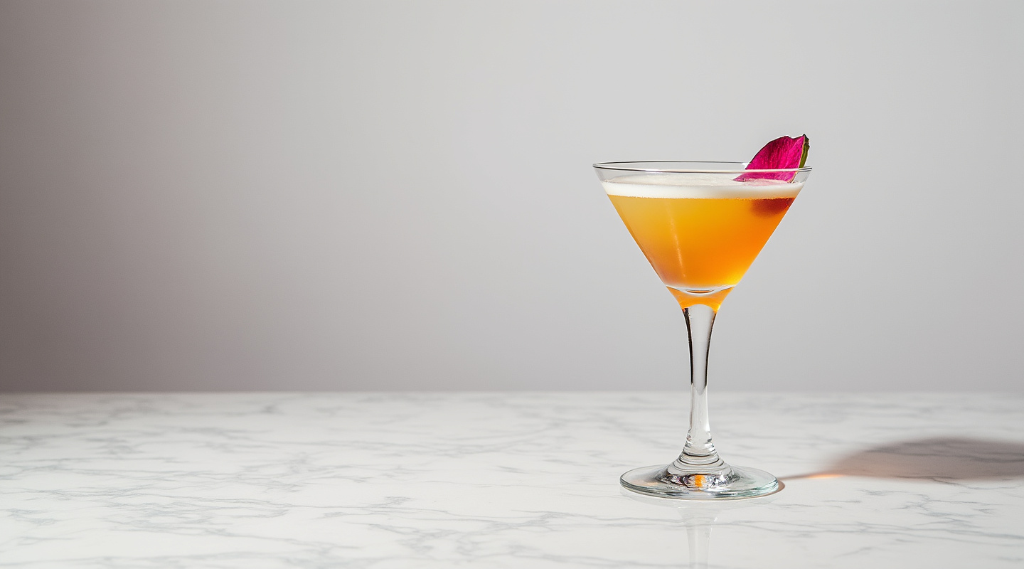 Hollywood Blvd cocktail in a chilled martini glass