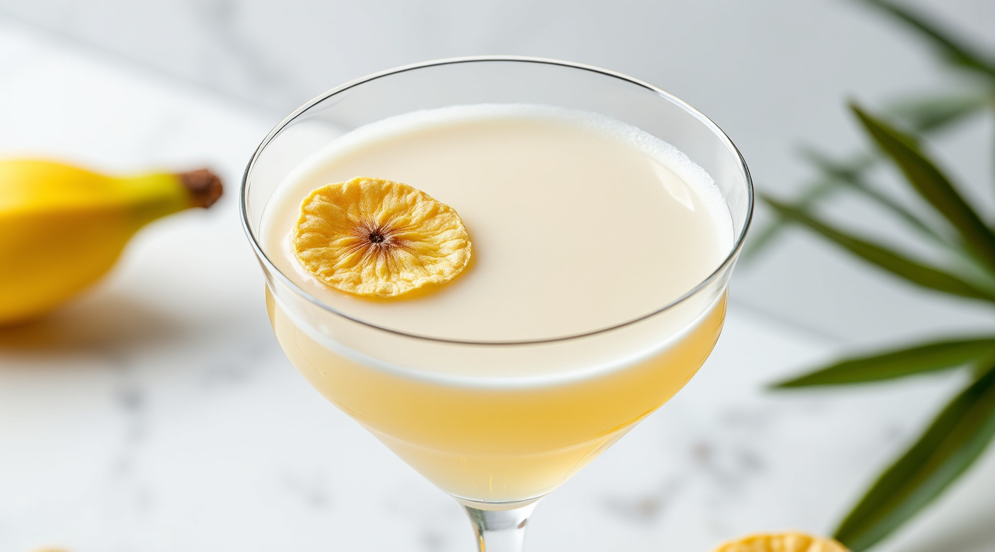 Banana Martini in a pre-chilled martini glass