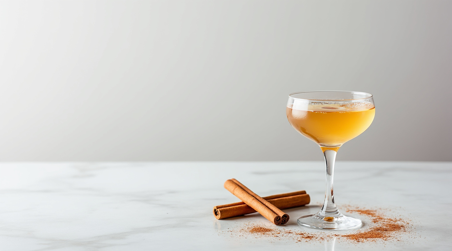 Cinnamon Daiquiri in a Martini glass garnished with cinnamon powder