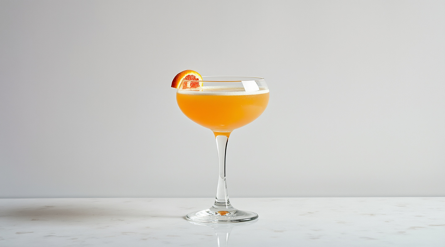The Field Marshal cocktail in a chilled coupe glass