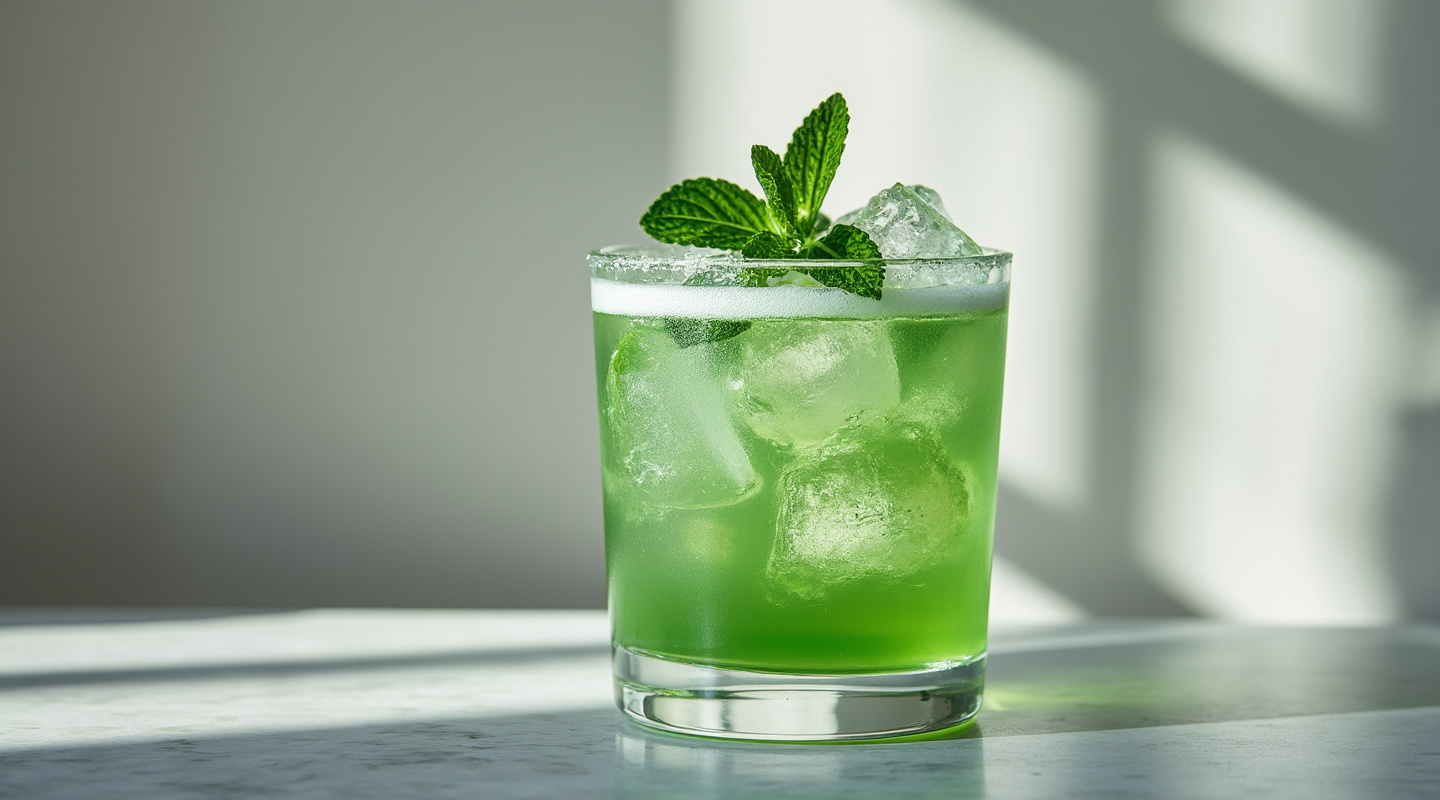 Green Day In Bangkok served in a Collins glass