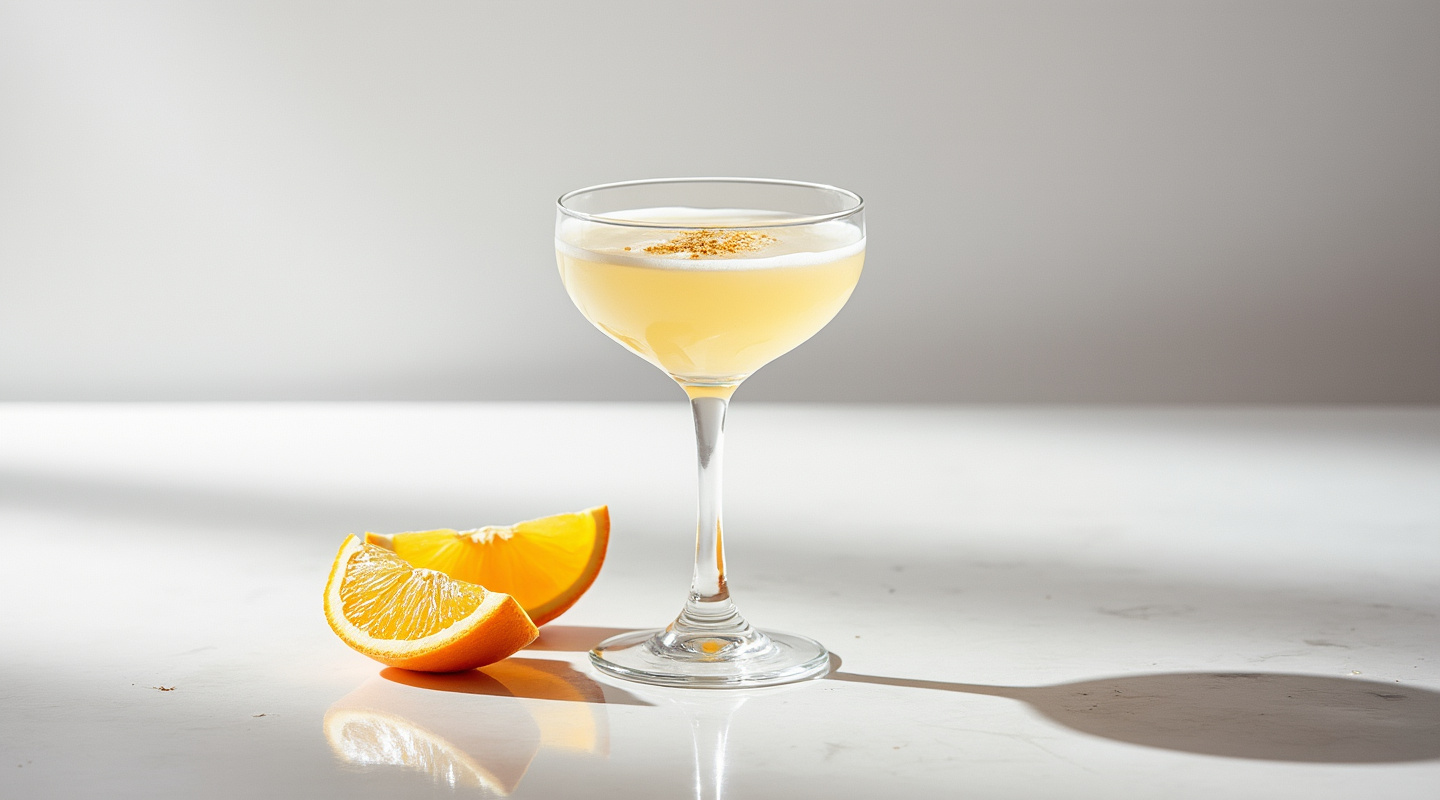 Parisian Blonde cocktail in a Coupe glass