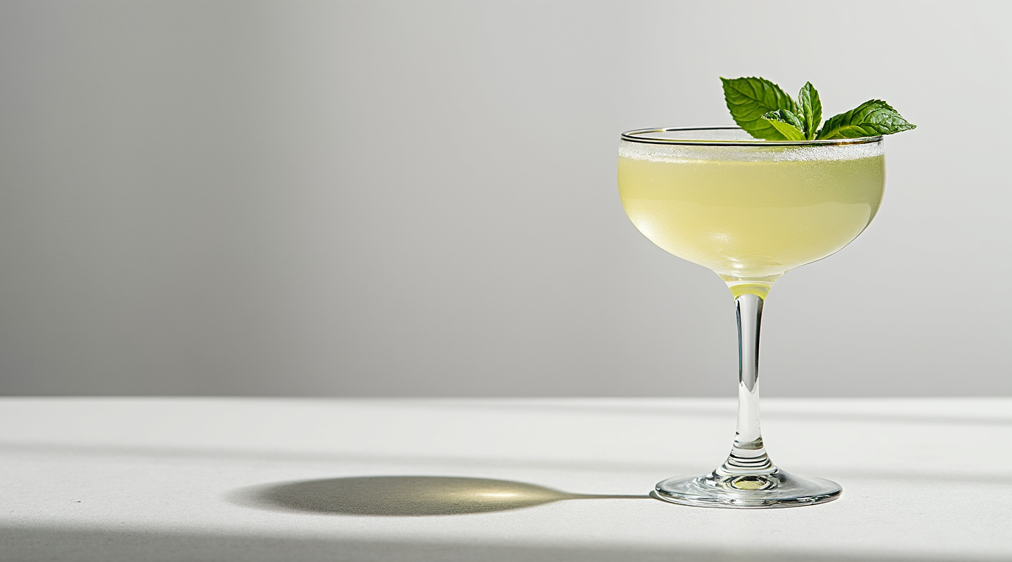 Slow & Unsteady cocktail in a coupe glass