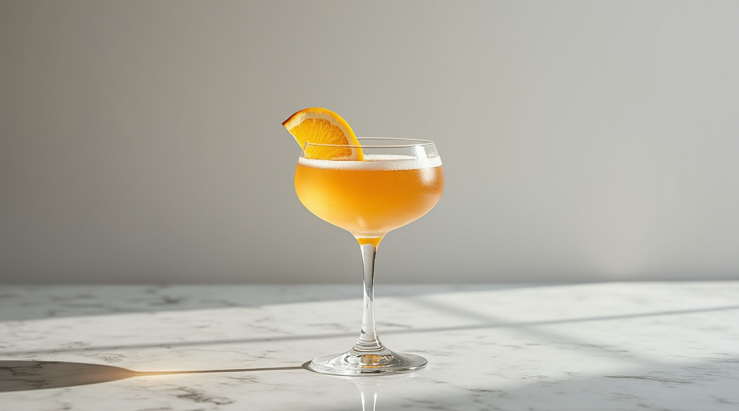 Nymph cocktail in a coupe glass