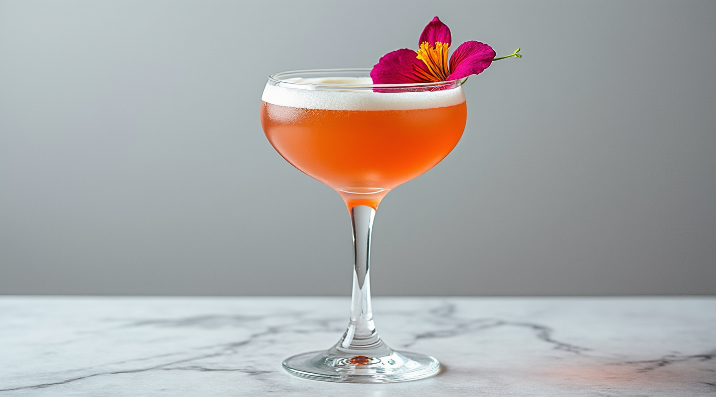 Miss Elena cocktail in a Coupe glass
