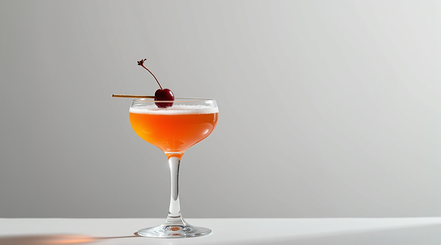 Gasoline cocktail in a coupe glass