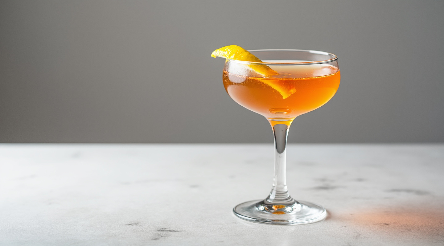 Improved Brandy Cocktail in a coupe glass