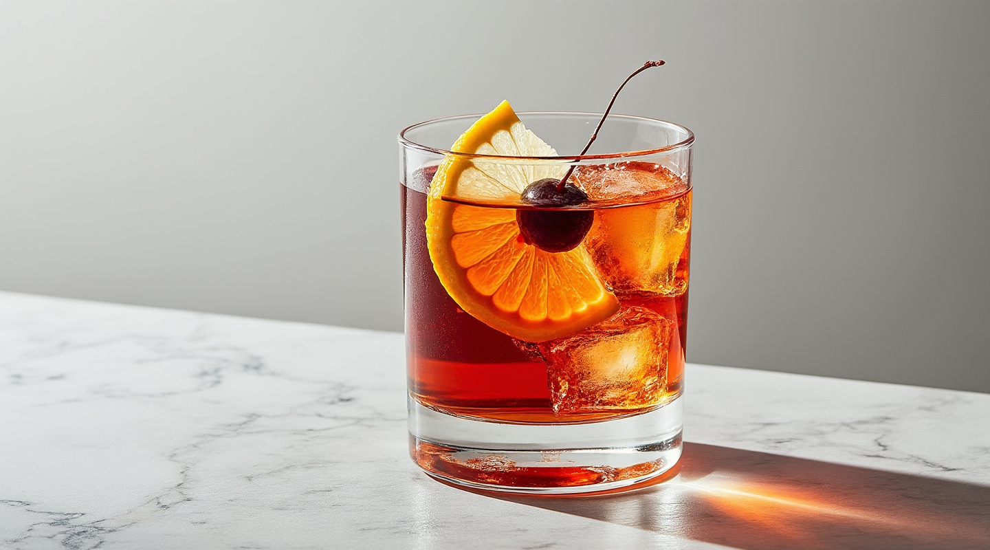 Urbane Restorative cocktail served in a Double old-fashioned glass