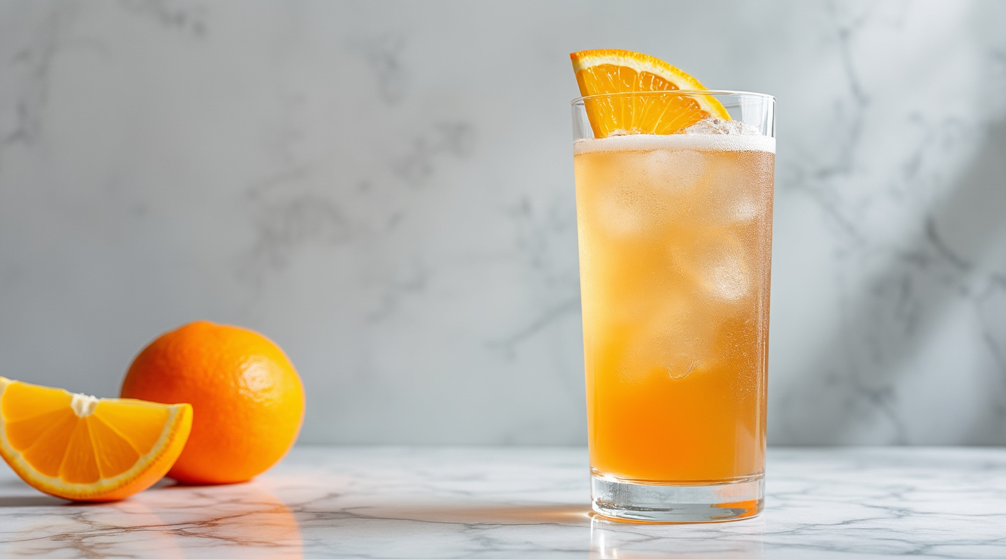 Young Man's Delight cocktail in a highball glass