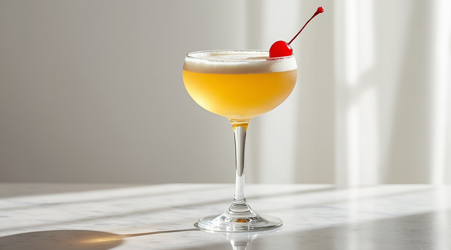 Commodore No. 1 cocktail in a coupe glass