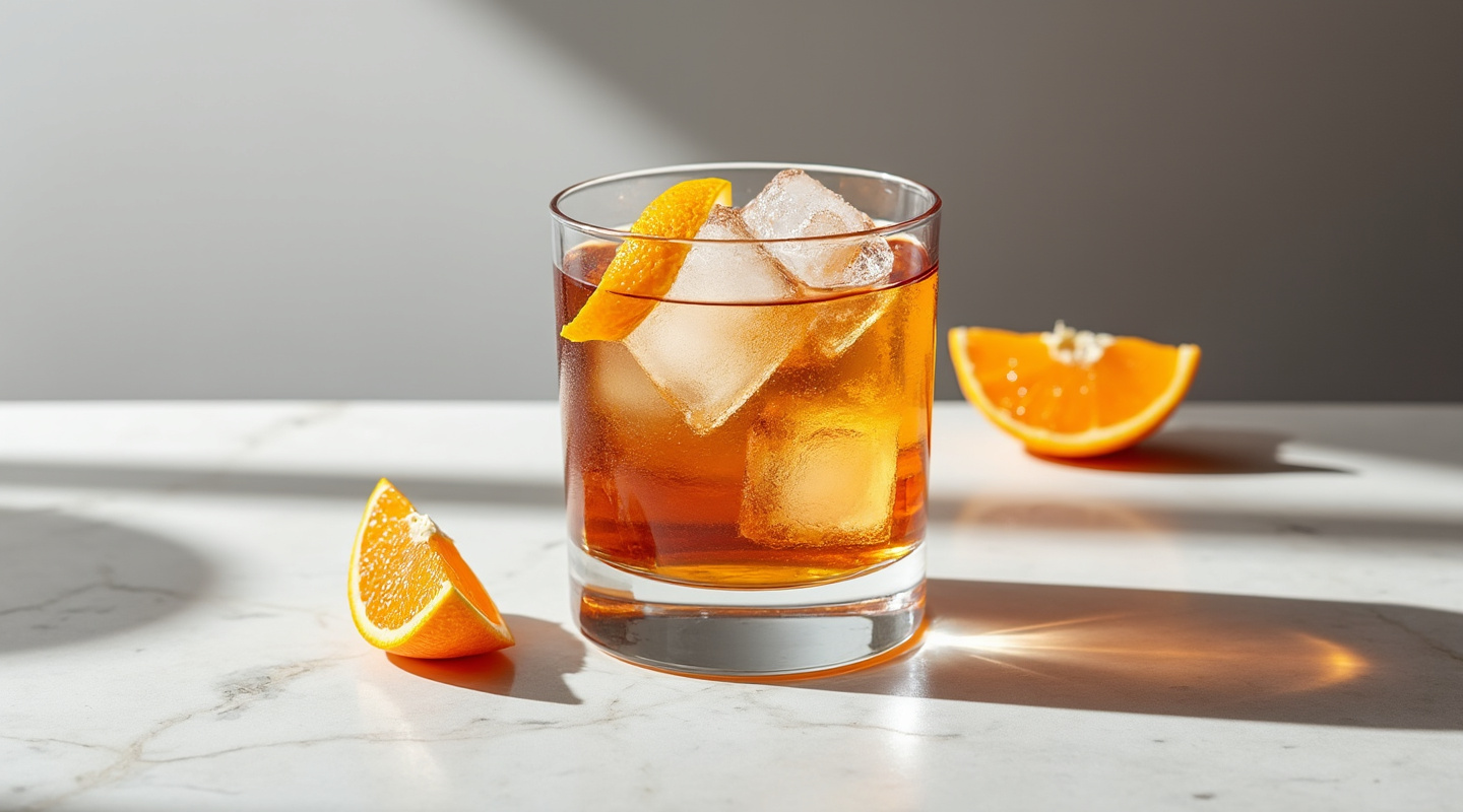 Prizefighter cocktail served in an Old-fashioned glass