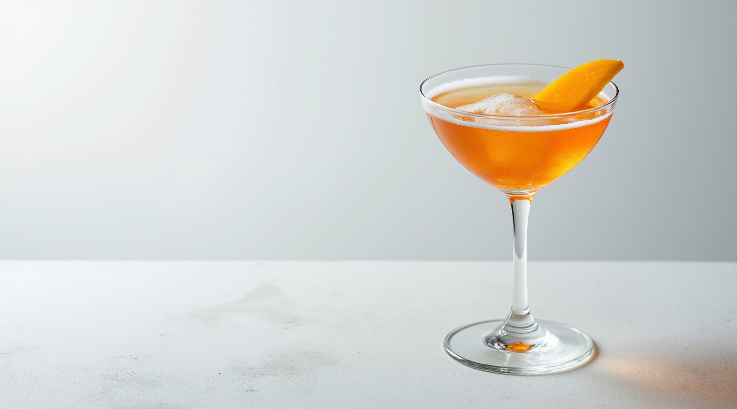 Covadonga cocktail served in a chilled Martini glass