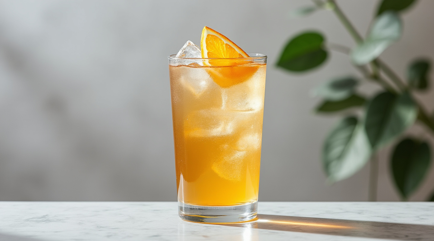 Americano cocktail in a Collins glass