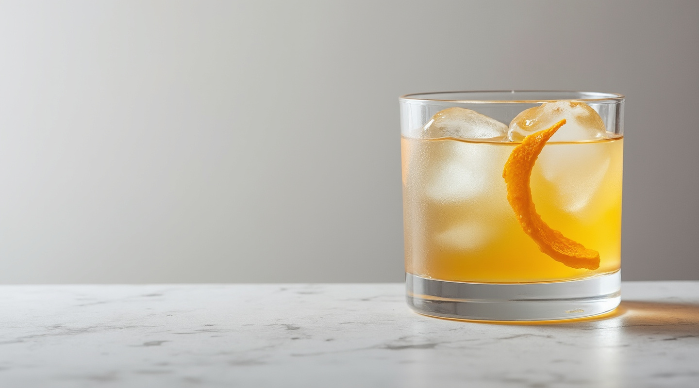 S & M cocktail in a glass with ice