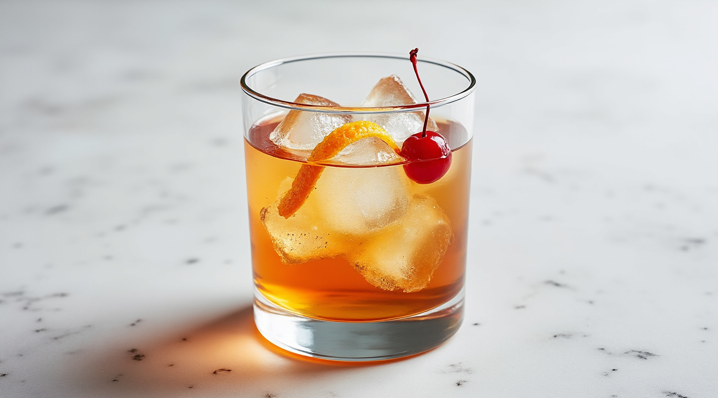 Maple Bourbon Smash Cocktail
