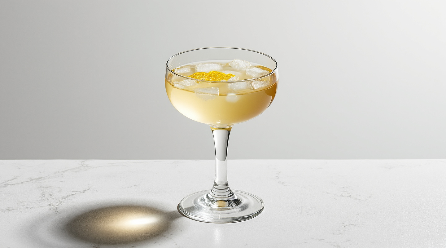 Gustin Gang cocktail served in a coupe glass