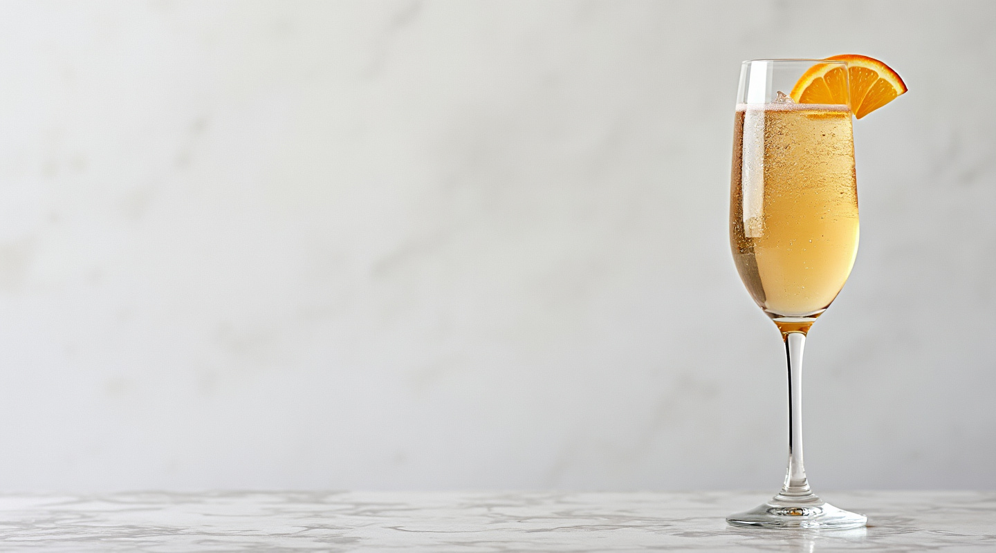 Champagne Cocktail served in a flute glass