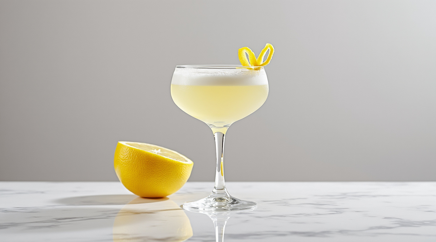 The Atty Cocktail in a coupe glass