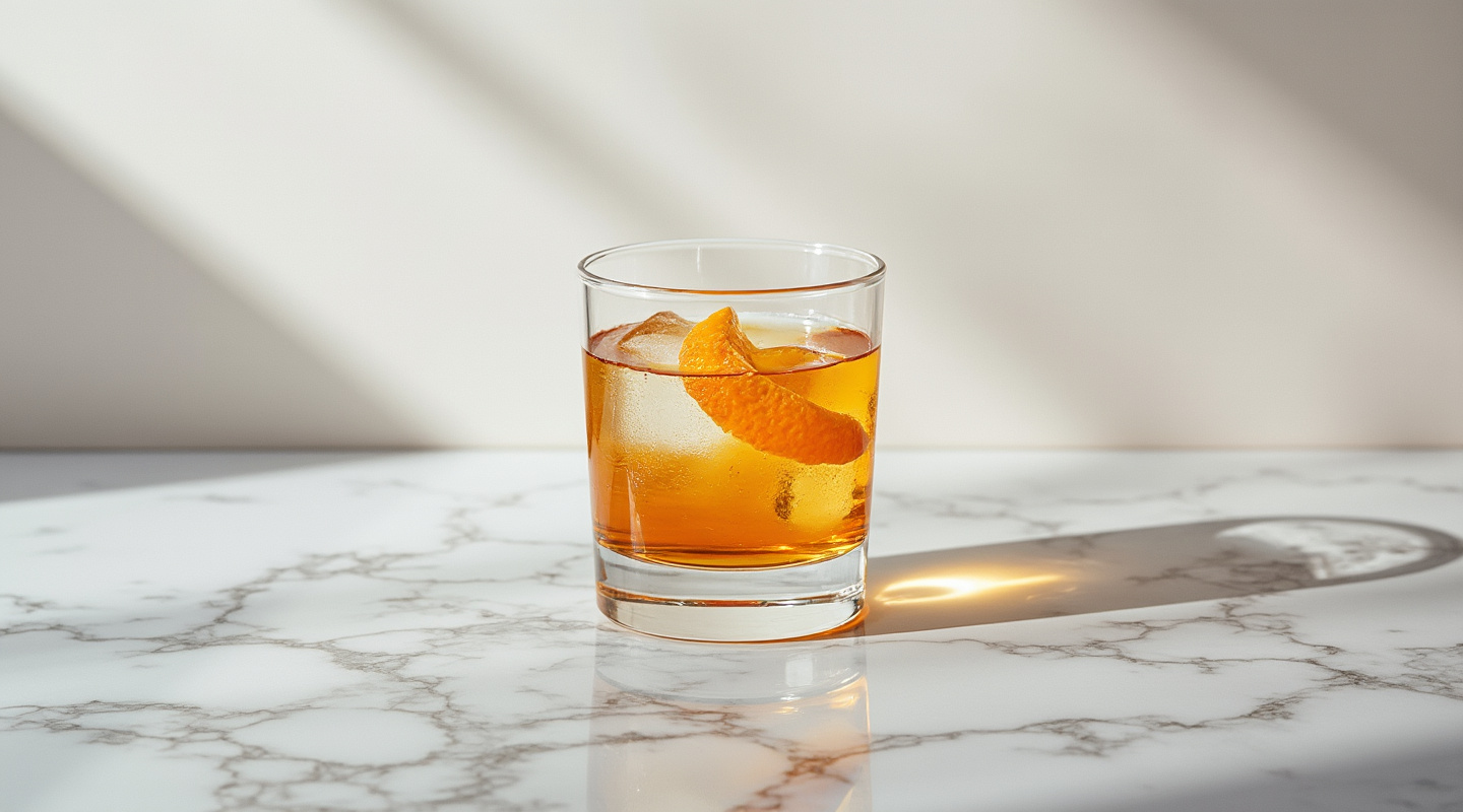 Flying Scotsman cocktail with garnish