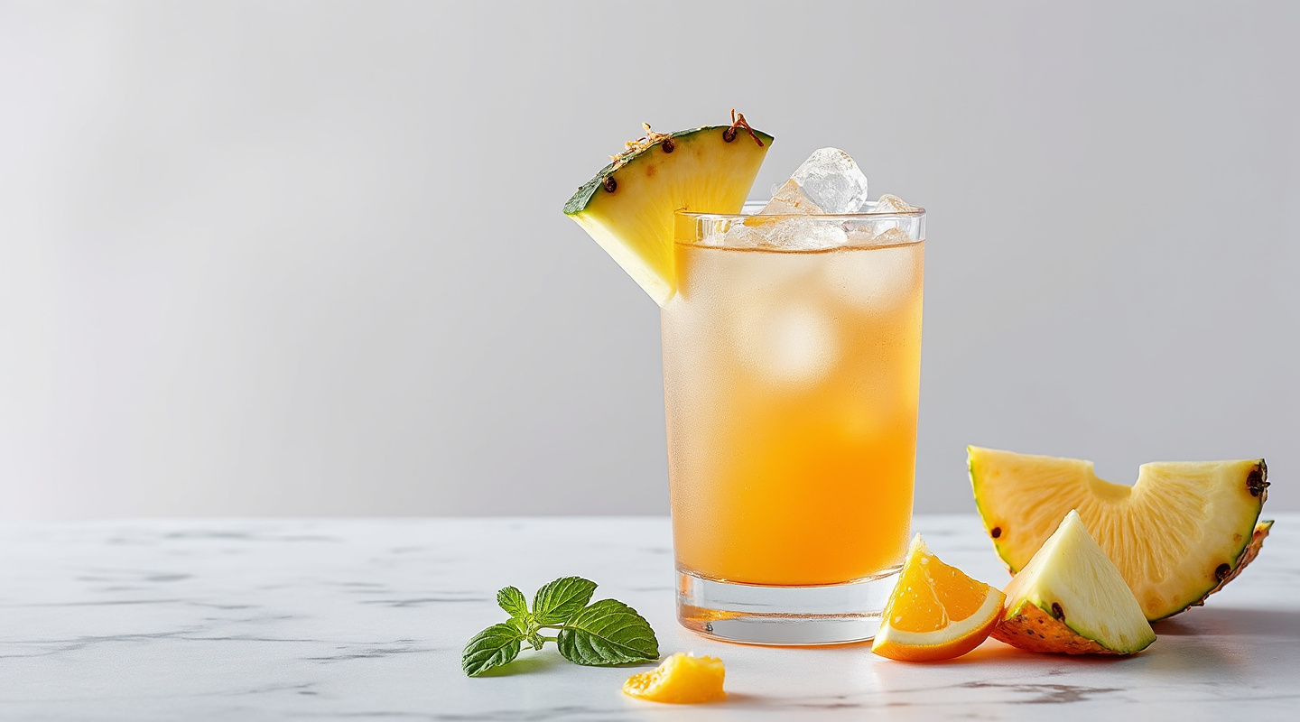 Goombay Smash cocktail in a glass with garnish