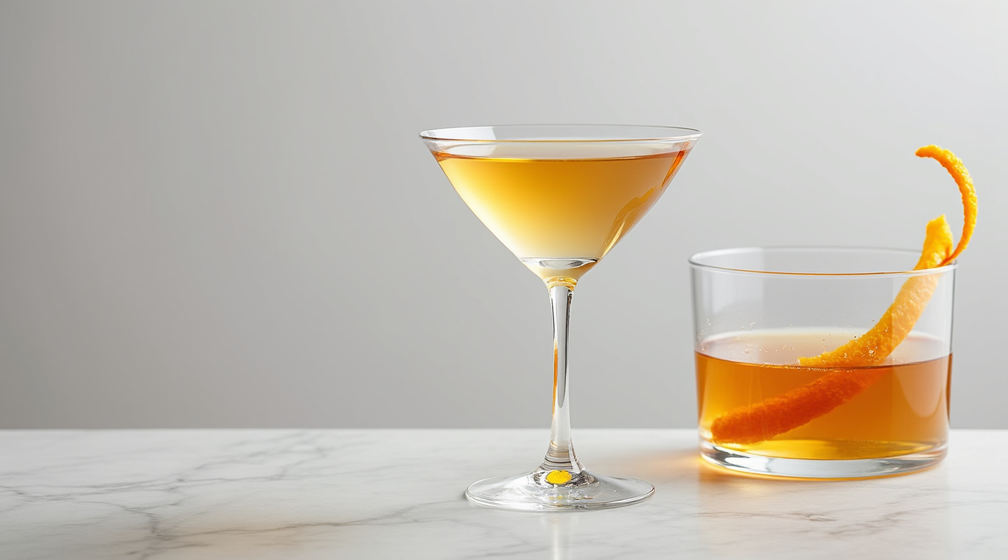 Honey Wall cocktail served in a Martini glass