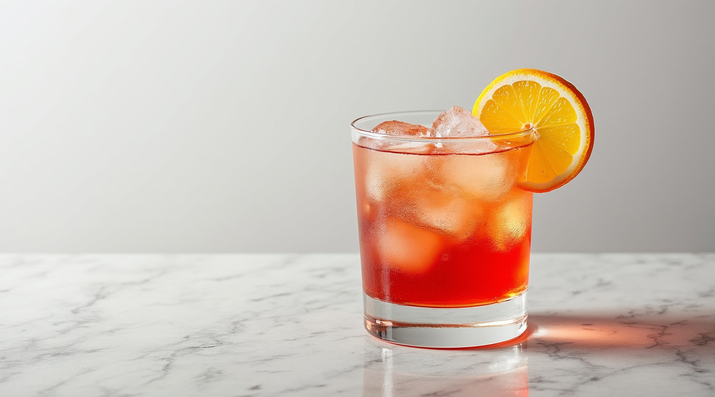 Jodi May cocktail in a Collins glass