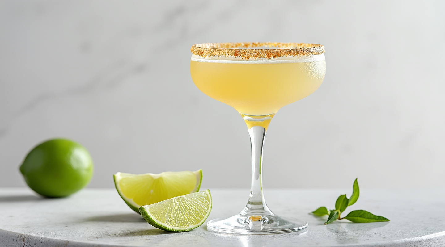 Marmarita cocktail served in a coupe glass