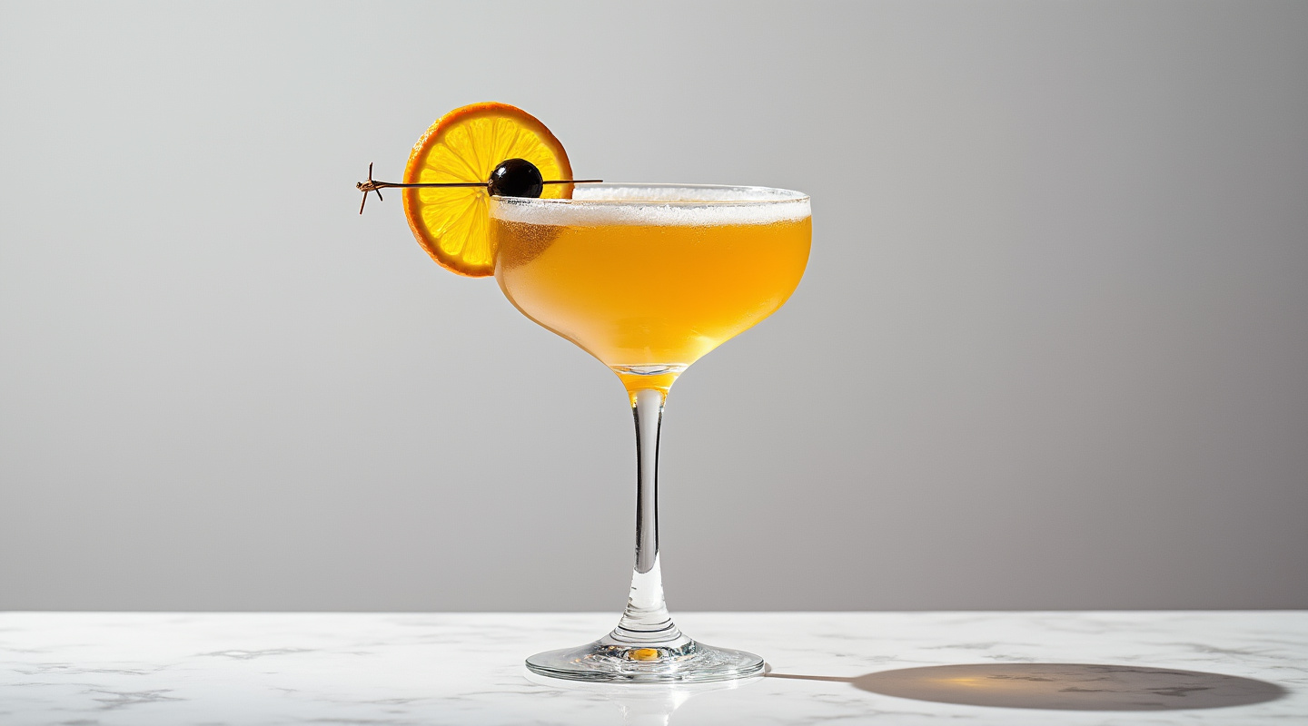 East Indian Cocktail in a Coupe Glass