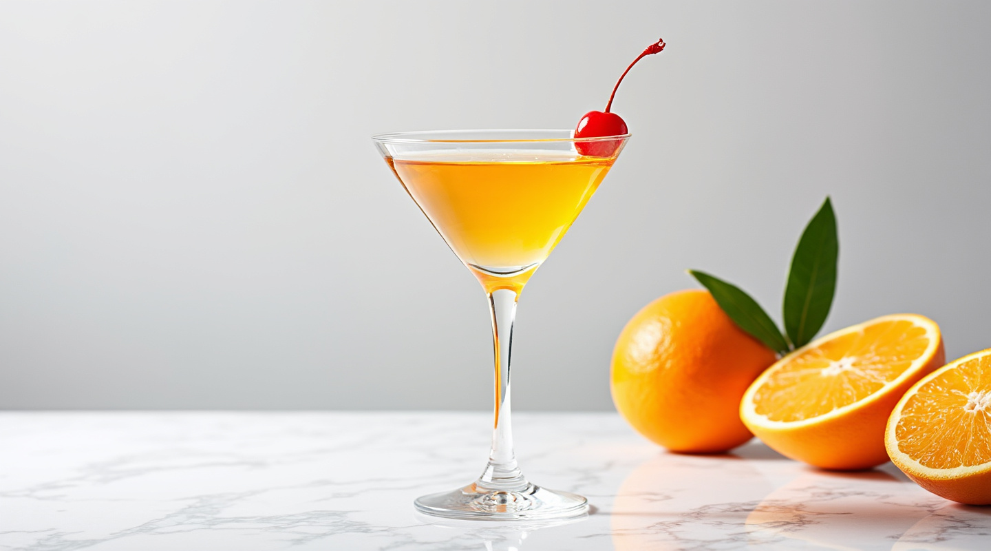 Orange Bloom Martini in a Martini glass