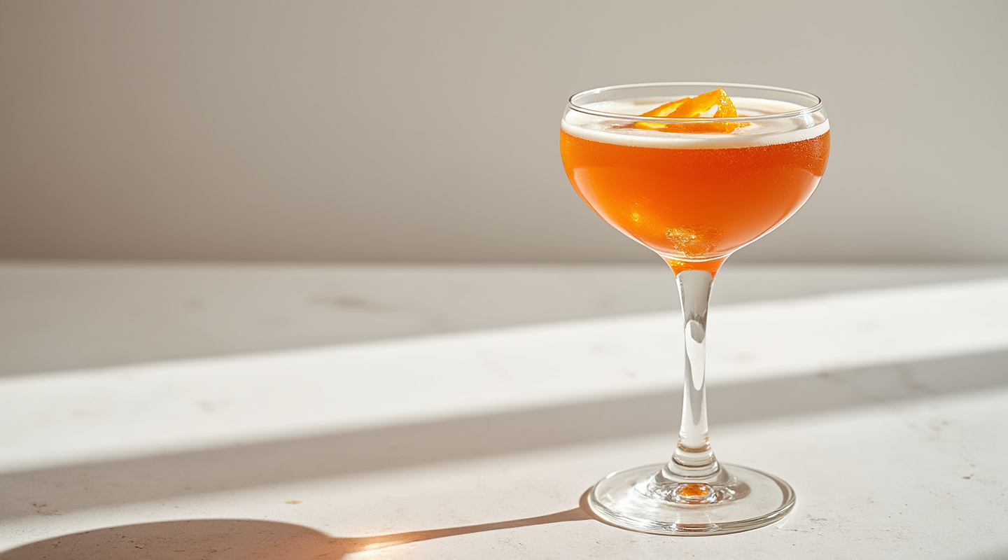 Rude Ginger Cosmopolitan with a twist of orange zest