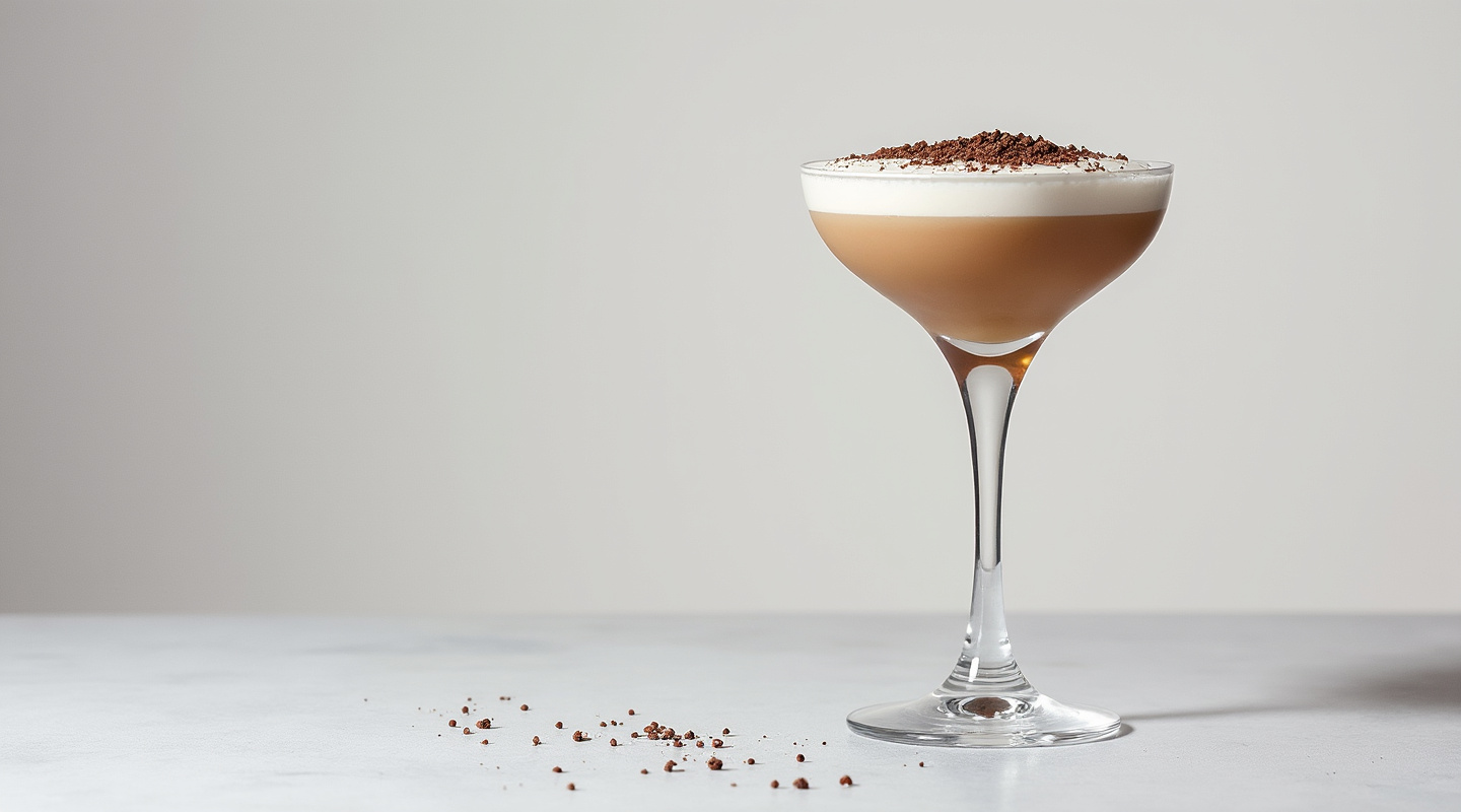 Russian Bride cocktail in a martini glass