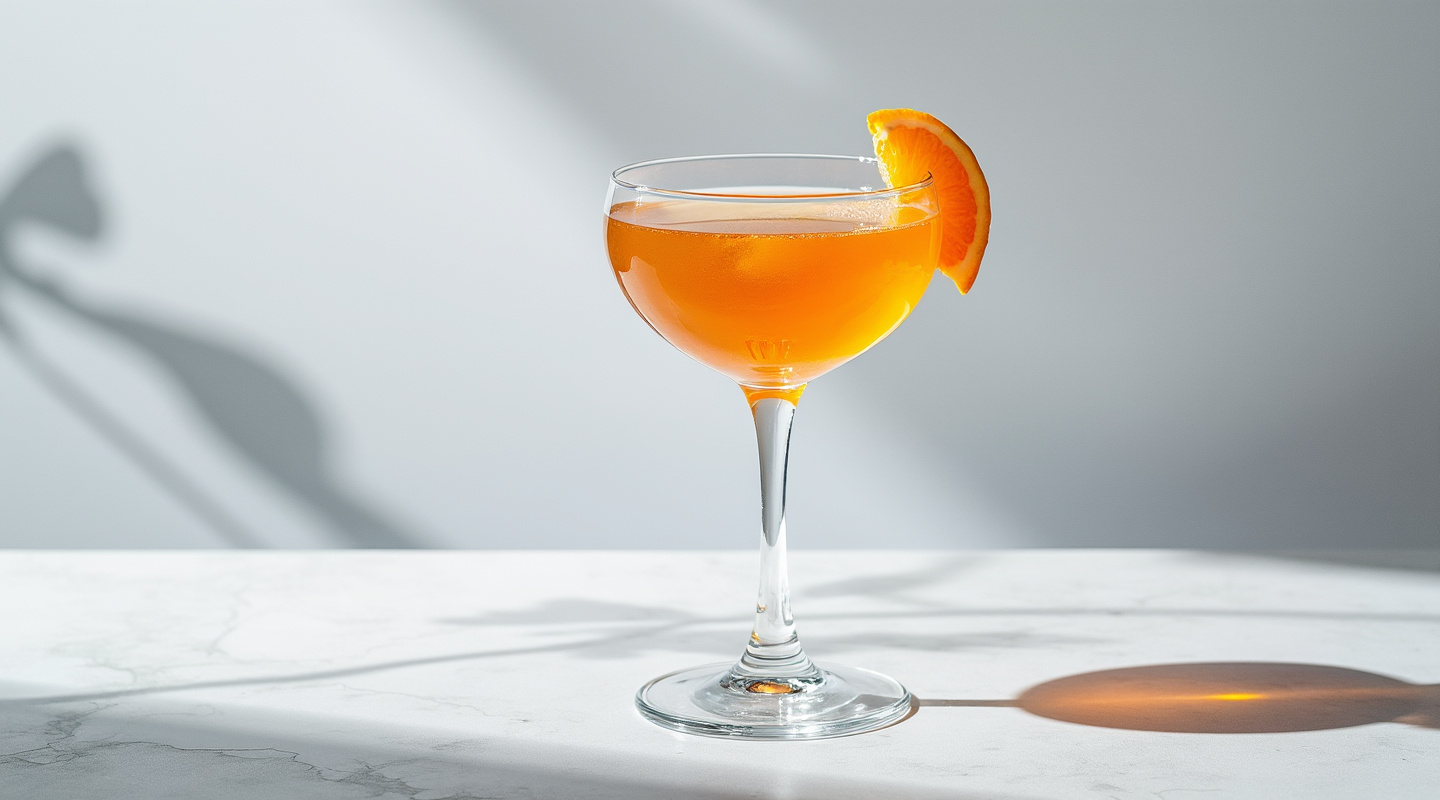 The Flirt cocktail in a coupe glass