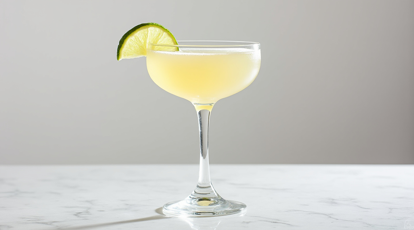 Tres Amigos Daiquiri cocktail served in a coupe glass