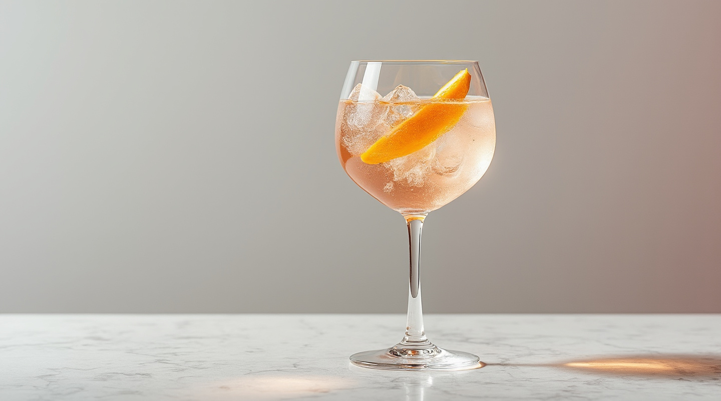 Ionian Spritz in a goblet glass