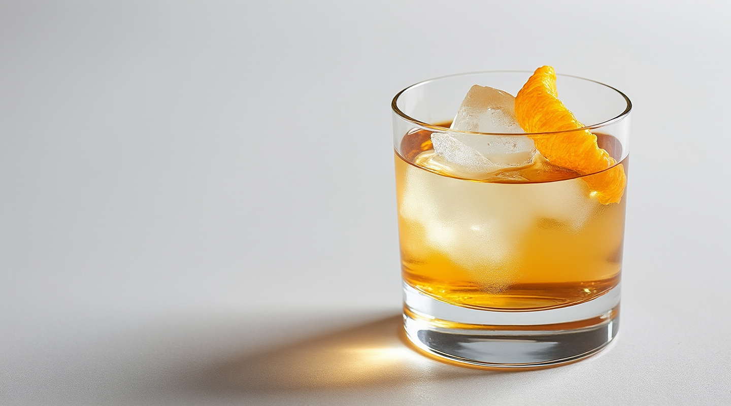 The Stag Cocktail with orange garnish